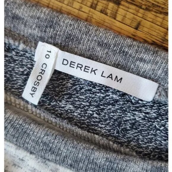 Revolve Derek Lam 10 Crosby Gray Wool Patchwork Sweater Small S - Picture 3 of 6